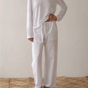 NWT DONNI. White High-Waisted Trousers